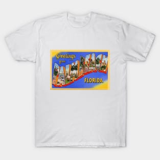 Greetings from Palm Beach, Florida - Vintage Large Letter Postcard T-Shirt